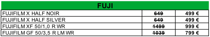 Fuji soldes d'été Camara Pau 2026
