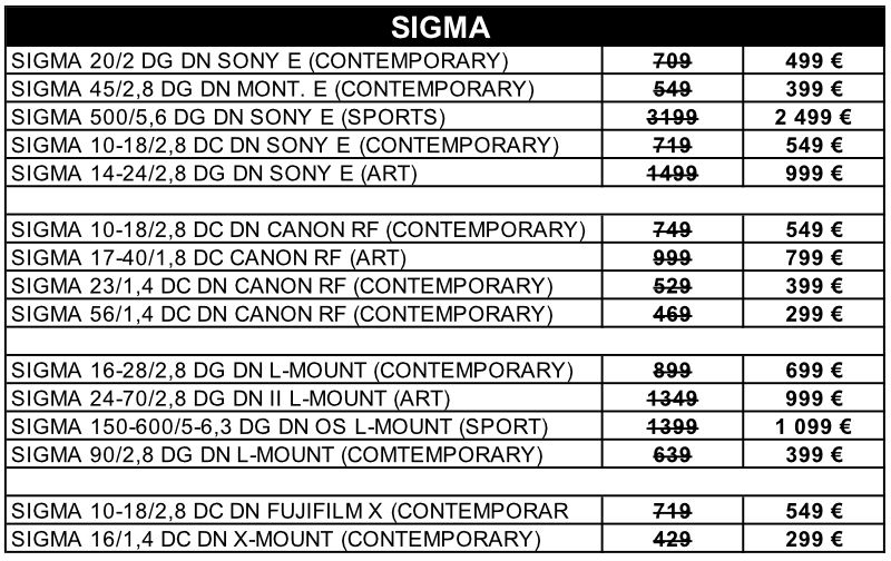 Sigma soldes d'été Camara Pau 2026