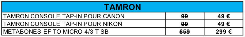 Tamron soldes d'été Camara Pau 2026